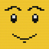Face of yellow minifigure