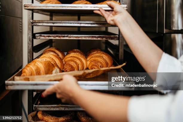 female bakery worker - baker hands stock pictures, royalty-free photos & images