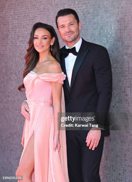 Michelle Keegan and Mark Wright attend the Virgin Media British Academy Television Awards at The Royal Festival Hall on May 08, 2022 in London,...