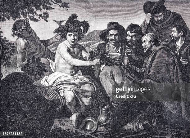 illustrations, cliparts, dessins animés et icônes de bacchus ou les buveurs - bacchus