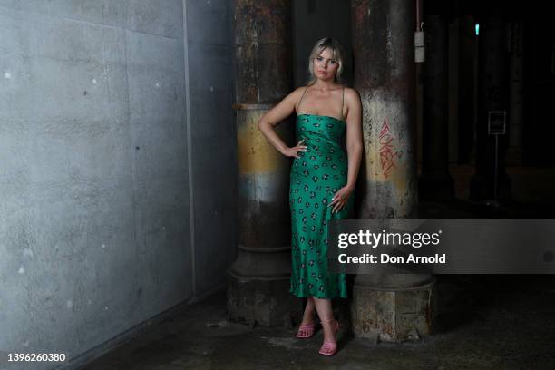 Olivia Fraser wears Bec and Bridge at Afterpay Australian Fashion Week 2022 on May 09, 2022 in Sydney, Australia.