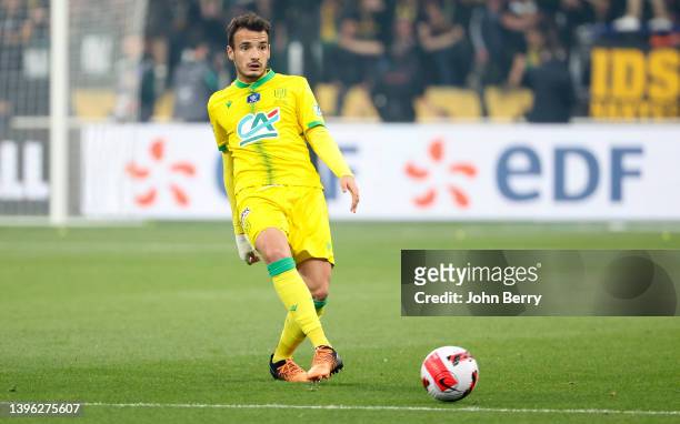 Pedro Chirivella of Nantes during the French Cup Final between OGC Nice and FC Nantes at Stade de France on May 7, 2022 in Saint-Denis near Paris,...