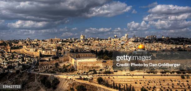 jerusalem view - jerusalem aerial stock pictures, royalty-free photos & images