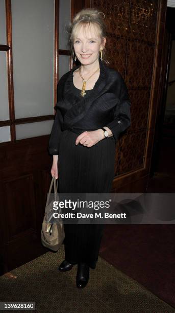 Lindsay Duncan attends an after party celebrating the Gala Performance of Noel Coward's 'Hay Fever' at the Royal Horseguards Hotel on February 23,...