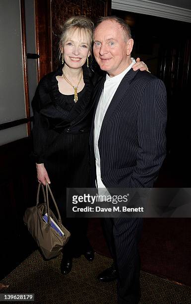 Lindsay Duncan and director Howard Davies attend an after party celebrating the Gala Performance of Noel Coward's 'Hay Fever' at the Royal...