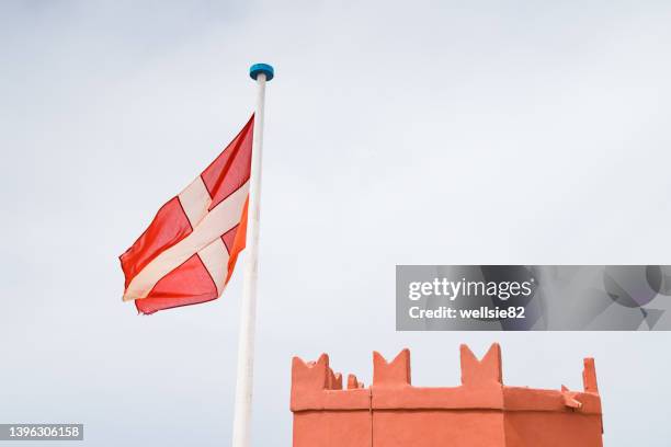 order of st john flag - mellieha malta stock pictures, royalty-free photos & images