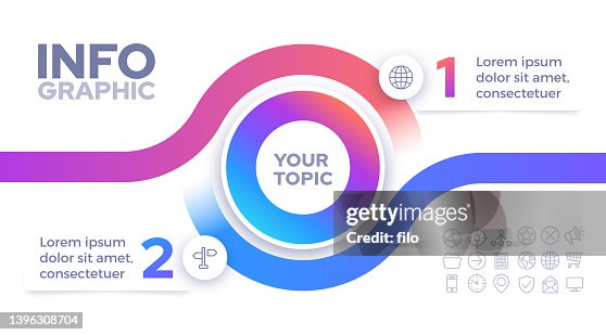 Zwei Themen konvergieren Zusammenführung Infografik Konzeptdarstellung Zwei Themen konvergieren Zusammenführung Infografik Konzeptdarstellung