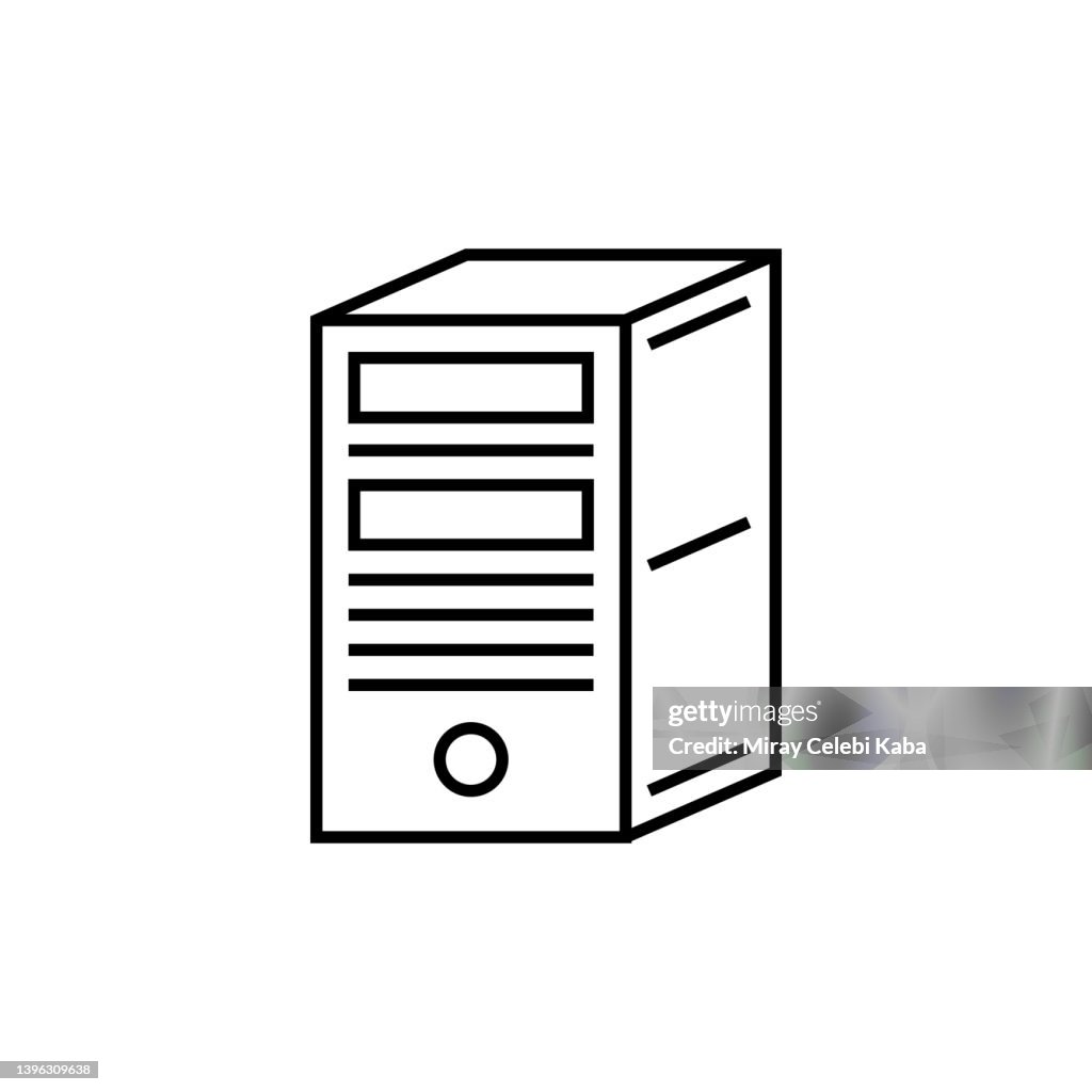 Computer Case line icon