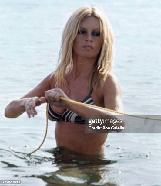 Brigitte Bardot sighted on September 12, 1968 at her home in St. Tropez, France.