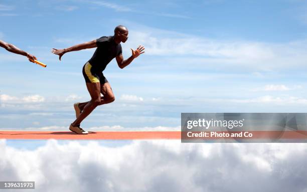 relay race - athlete stock pictures, royalty-free photos & images