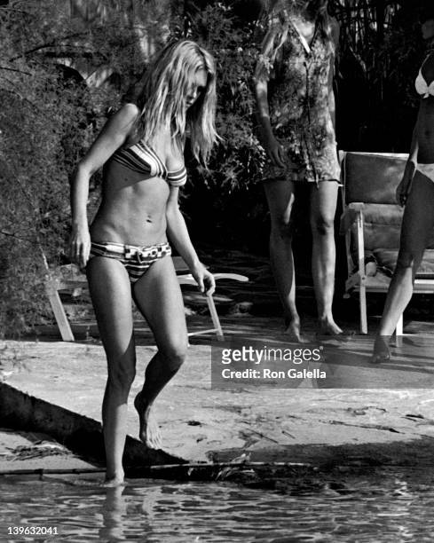 Brigitte Bardot sighted on September 12, 1968 at her home in St. Tropez, France.