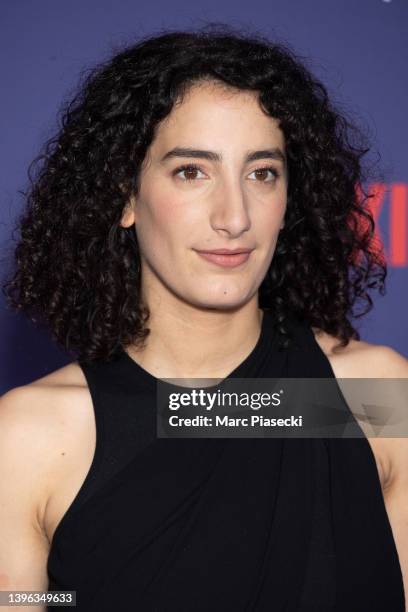 Mouna Soualem attends the "Oussekine" photocall at Le Grand Rex on May 09, 2022 in Paris, France.
