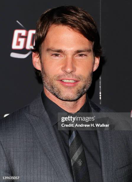 Actor Seann William Scott attends the "Goon" New York premiere at the SVA Theater on February 23, 2012 in New York City.