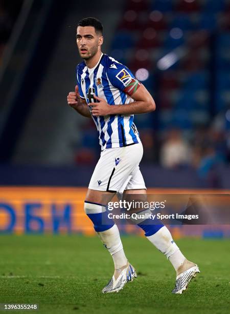 Mikel Merino of Real Sociedad looks on during the La Liga Santander match between Levante UD and Real Sociedad at Ciutat de Valencia Stadium on May...