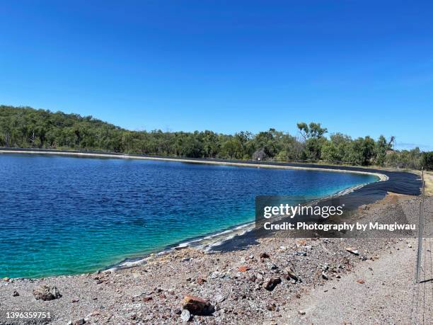 copper sulfate pond extraction processing - quartz-slab stock pictures, royalty-free photos & images