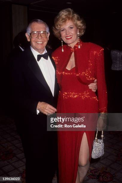 Comedian Milton Berle and wife Lorna Adams attending 20th Annual Rudolph Valentino Awards on August 1, 1992 at the Century Plaza Hotel in Century...