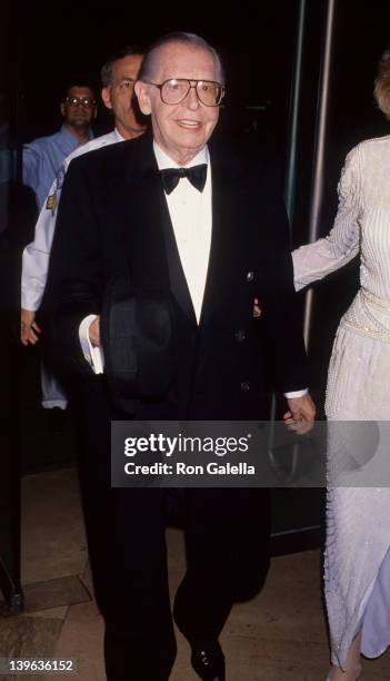 Comedian Milton Berle and wife Lorna Adams attending Third Annual Ella Lifetime Achievement Awards on October 23, 1992 at the Beverly Hilton Hotel in...