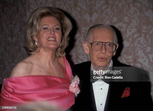 Comedian Milton Berle and wife Lorna Adams attending "G and P Charitable Foundation Gala Honoring Milton Berle" on October 12, 1998 at the Sheraton...