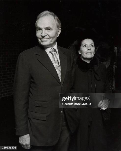 Actor James Mason and wife Clarissa Kaye attend Life Magazine Party on September 25, 1978 at the West Side Pier in New York City.