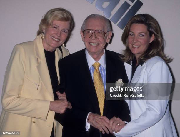 Comedian Milton Berle, wife Lorna Adams and daughter attending "Details Magazine Party" on September 10, 1996 at Saks Fifth Avenue in Beverly Hills,...