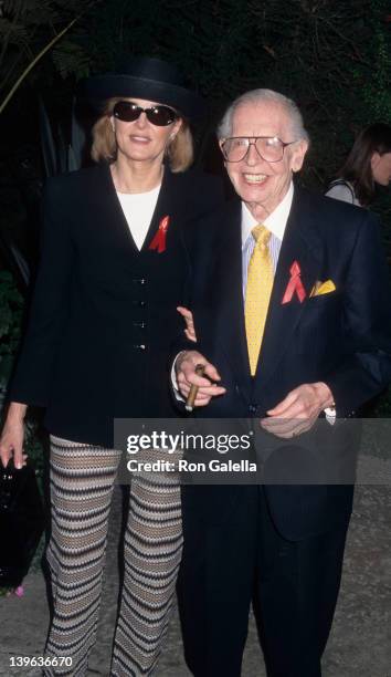 Comedian Milton Berle and wife Lorna Adams attending "Nominees Luncheon for 49th Annual Primetime Emmy Awards" on September 10, 1997 at the Westwood...