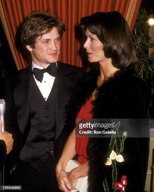 Actor Andrew Stevens and actress Kate Jackson attend the 36th Annual Golden Globe Awards on January 27, 1979 at Beverly Hilton Hotel in Beverly...