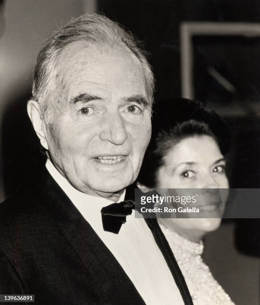 Actor James Mason and wife Clarissa Kaye attend 11th Annual American Film Institute Lifetime Achievement Awards Honoring John Huston on March 3, 1983...