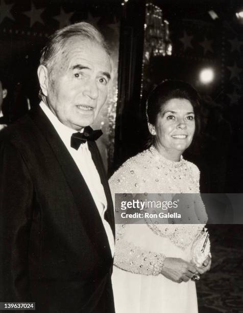 Actor James Mason and wife Clarissa Kaye attend 11th Annual American Film Institute Lifetime Achievement Awards Honoring John Huston on March 3, 1983...