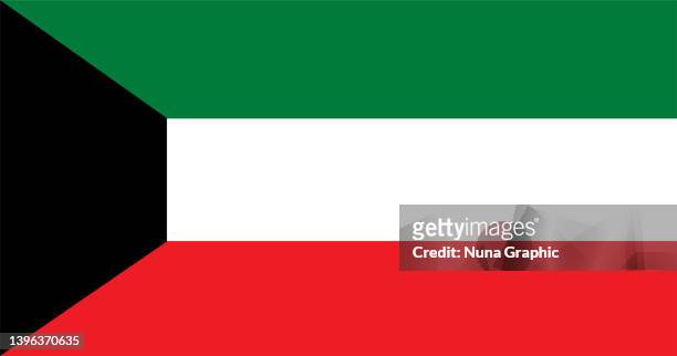 kuwait-flagge - kuwaiti flag stock-grafiken, -clipart, -cartoons und -symbole