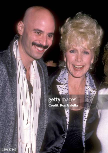 Musician Bob Kulick and actress Stella Stevens on October 2, 1985 dine at Spago in West Hollywood, California.