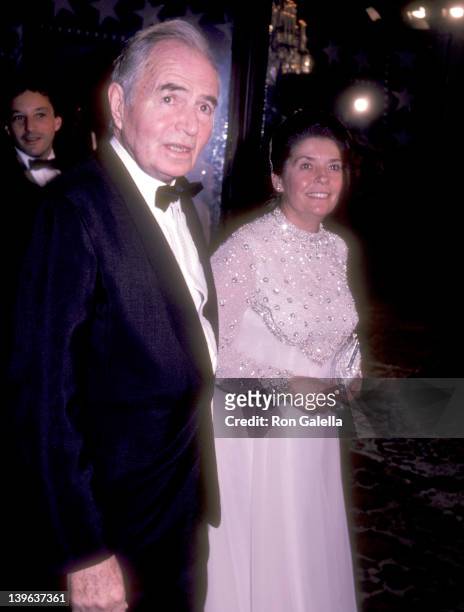 Actor James Mason and wife actress Clarissa Kaye attend the 11th Annual American Film Institute Lifetime Achievement Award Salute to John Huston on...