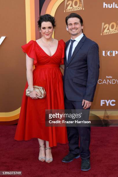 Melanie Lynskey and Jason Ritter attend the Los Angeles Premiere FYC Event for Hulu's "Candy" at El Capitan Theatre on May 09, 2022 in Los Angeles,...