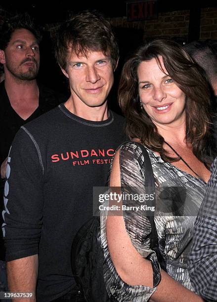 Actor Eric Mabius and wife Ivy Sherman attend the season 3 premiere of HBO's 'Eastbound And Down' at cinespace on February 9, 2012 in Hollywood,...