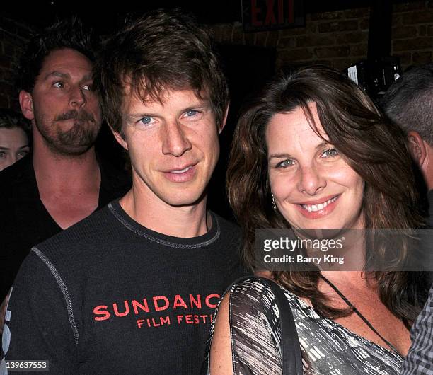 Actor Eric Mabius and wife Ivy Sherman attend the season 3 premiere of HBO's 'Eastbound And Down' at cinespace on February 9, 2012 in Hollywood,...