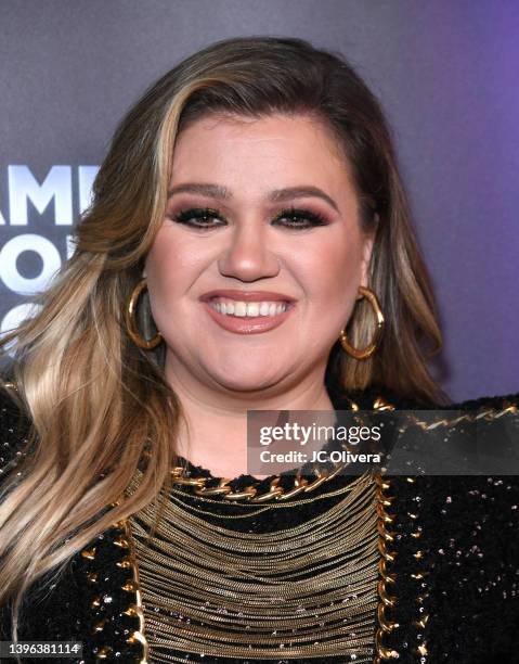 Kelly Clarkson attends NBC's "American Song Contest" grand final live premiere and red carpet at Universal Studios Hollywood on May 09, 2022 in...