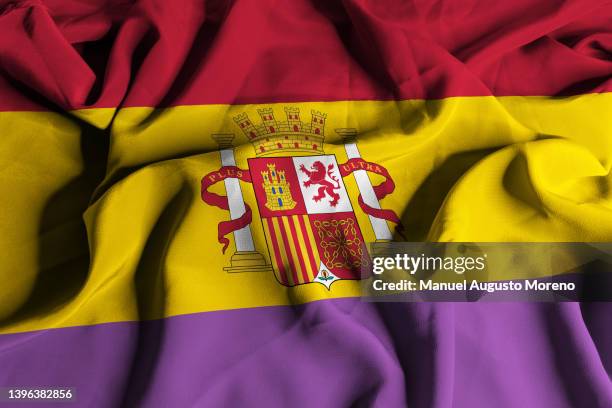 flag of the second spanish republic (1931-1939) - 1939 photos et images de collection