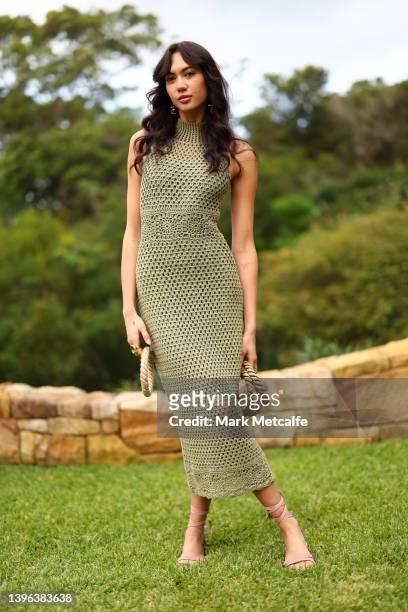 Model poses during the We Are Kindred show during Afterpay Australian Fashion Week 2022 Resort '23 Collections on May 10, 2022 in Sydney, Australia.