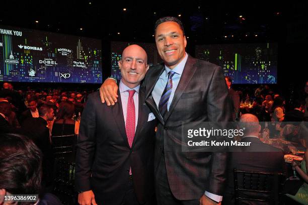 Mark Bezos and Tony Gonzalez attend the Robin Hood Benefit 2022 at Jacob Javits Center on May 09, 2022 in New York City.