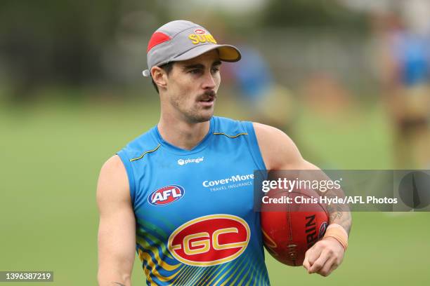 Alex Sexton during a Gold Coast Suns AFL training session at Metricon Stadium on May 10, 2022 in Gold Coast, Australia.