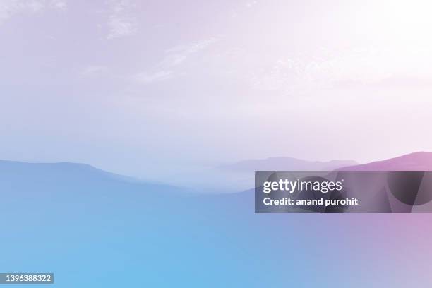 background abstract misty mountain range colourful wallpaper digital art gradiant pastel dramatic backdrop - respect background stock pictures, royalty-free photos & images