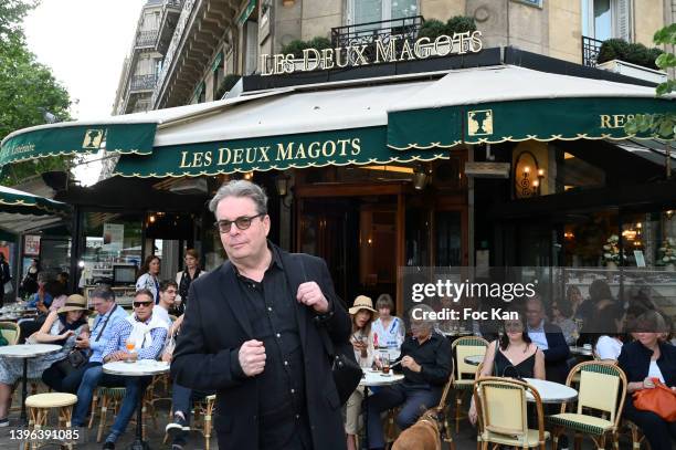 Writer Douglas Kennedy attends his Book Signing at les Deux Magots on May 09, 2022 in Paris, France.