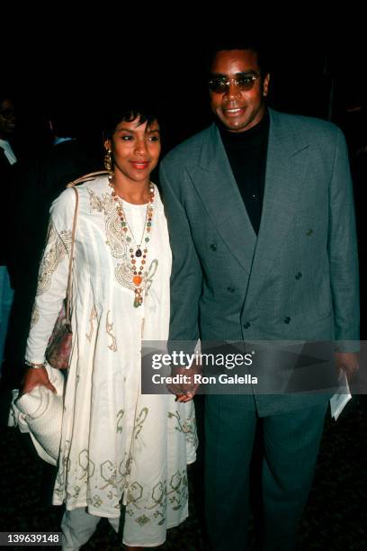 Actress Phylicia Rashad and sportscaster Ahmad Rashad attending the world premiere of "Crooklyn" on May 9, 1994 at Loew's Astor Plaza Theater in New...