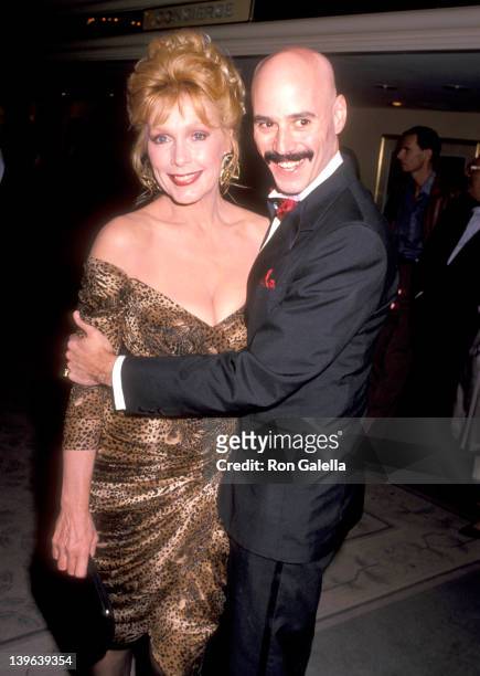 Actress Stella Stevens and musician Bob Kulick attend the Friars Club of California's Lifetime Achievement Award Salute to Bob Hope on November 7,...