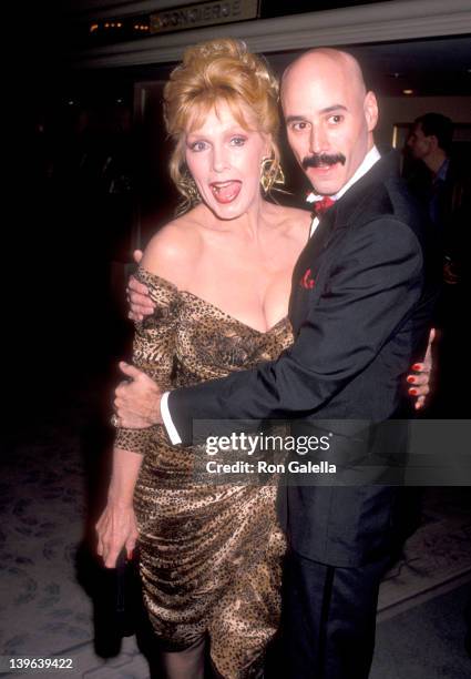 Actress Stella Stevens and musician Bob Kulick attend the Friars Club of California's Lifetime Achievement Award Salute to Bob Hope on November 7,...