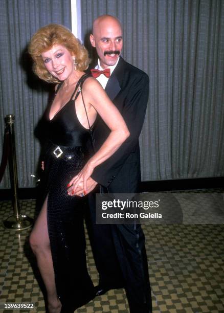 Actress Stella Stevens and musician Bob Kulick attend the 19th Annual Nosotros Golden Eagle Awards on June 9, 1989 at Beverly Hilton Hotel in Beverly...