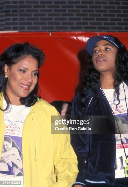 Actresses Phylicia Rashad and Ananda Lewis attending Fifth Annual Revlon Run-Walk For Women on May 4, 2002 at Central Park in New York City, New York.