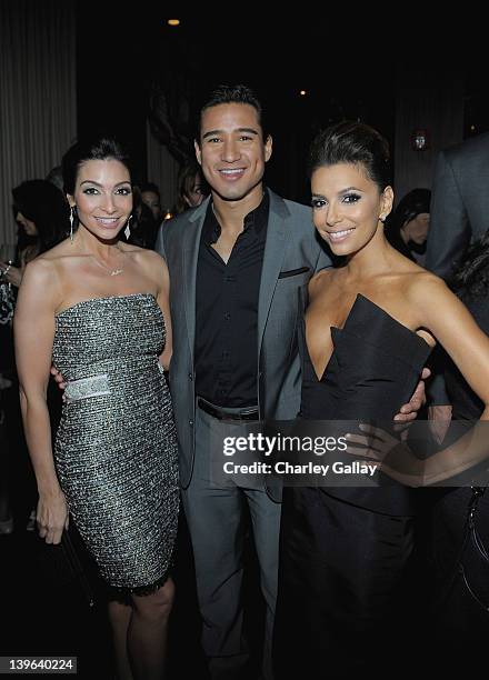 Courtney Mazza, TV Personality Mario Lopez and actress Eva Longoria attend the Vanity Fair and Chrysler celebration of The Eva Longoria Foundation...