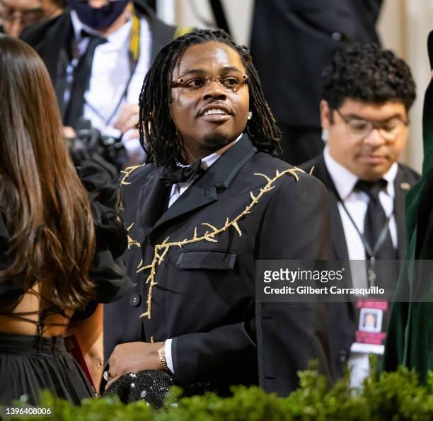 Rapper Gunna arrives to The 2022 Met Gala Celebrating "In America: An Anthology of Fashion" at The Metropolitan Museum of Art on May 02, 2022 in New...