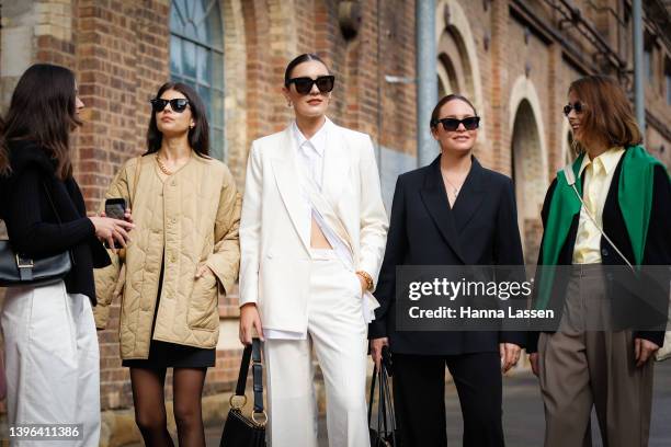 Elenor Pendleton wearing The Frankie Shop outfit, Bulgari pink clutch, Holly Titheridge wearing Oroton suit, Kate Fowler, Talisa Dutton, Beck...