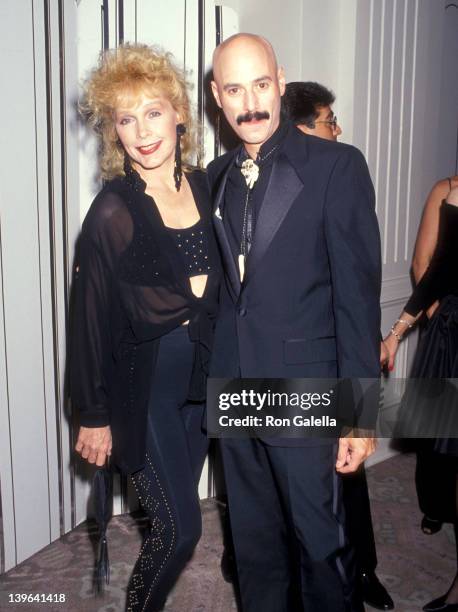 Actress Stella Stevens and musician Bob Kulick attend the 21st Annual Nosotros Golden Eagle Awards on June 14, 1991 at Beverly Hilton Hotel in...